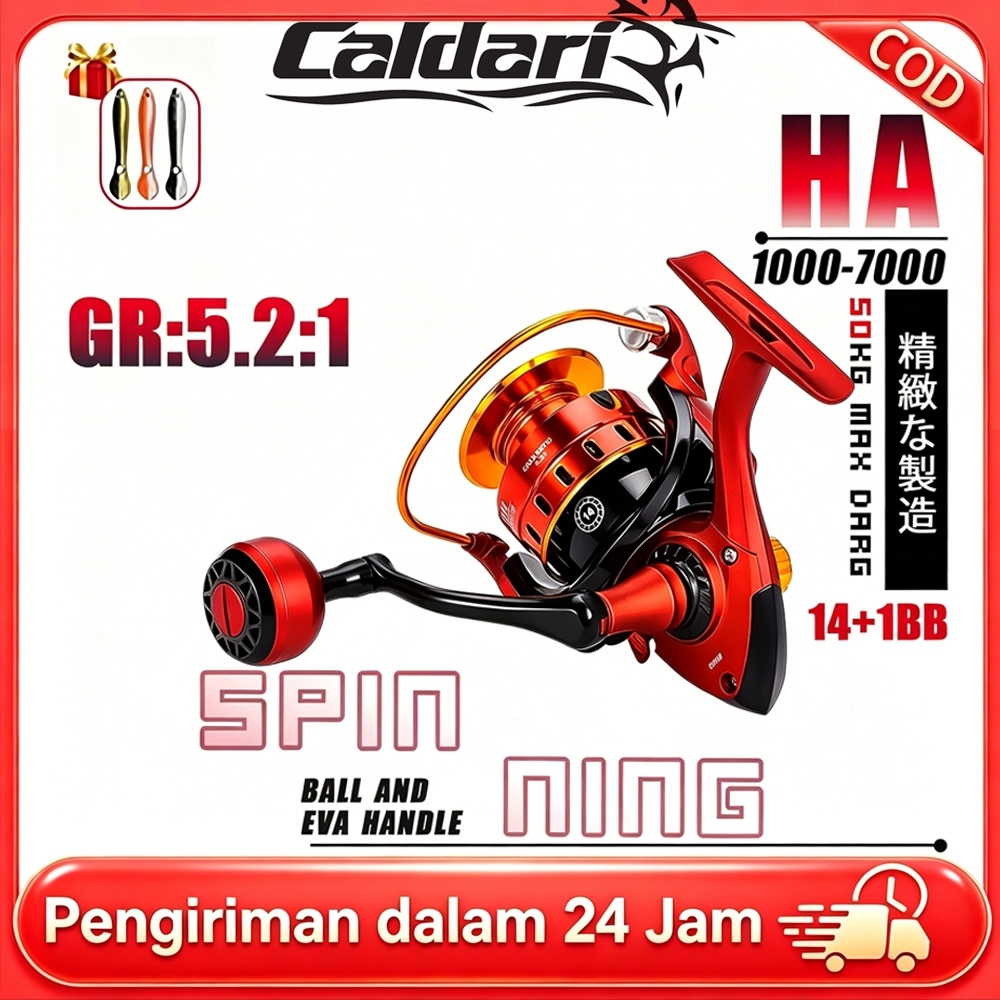 DAIWA Reel Pancing HA1000-7000 Series Spinning Saltwater Full Metal Power Handle Gulungan Pancing Ku