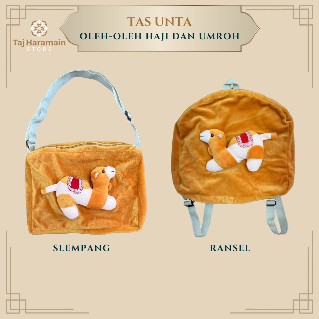 Tas ransel unta Tas slempang unta souvenir oleh oleh haji & umrah