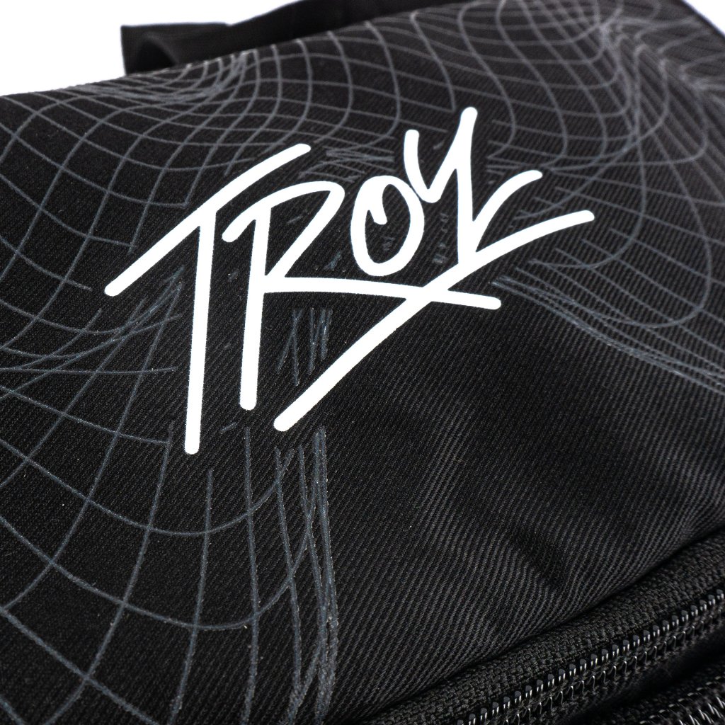 Troy Company Waistbag Black Warp Grid - Tas Pinggang Selempang Hitam WB 3702