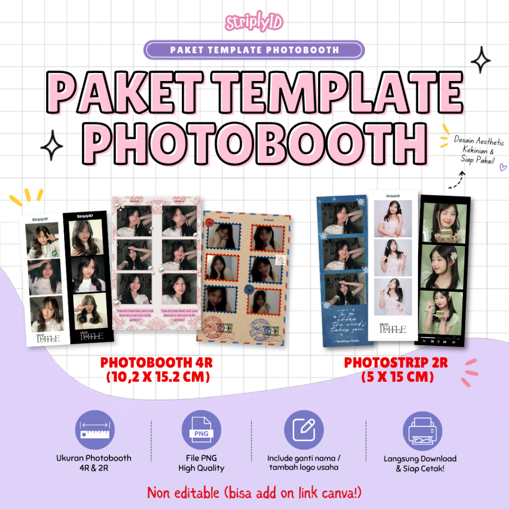 PAKET TEMPLATE PHOTOBOOTH/PHOTOSTRIP UNTUK USAHA PHOTOBOOTH (BISA CUSTOM)