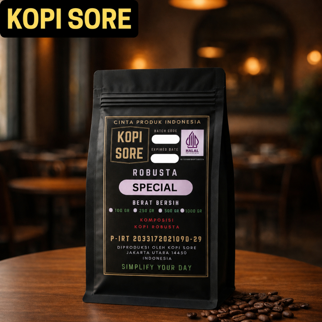 KOPI SORE – Kopi Bubuk ROBUSTA SPECIAL 1Kg – Aroma Harum, Rasa Pahit, Kopi Hitam, Kopi Tubruk, Kopi 