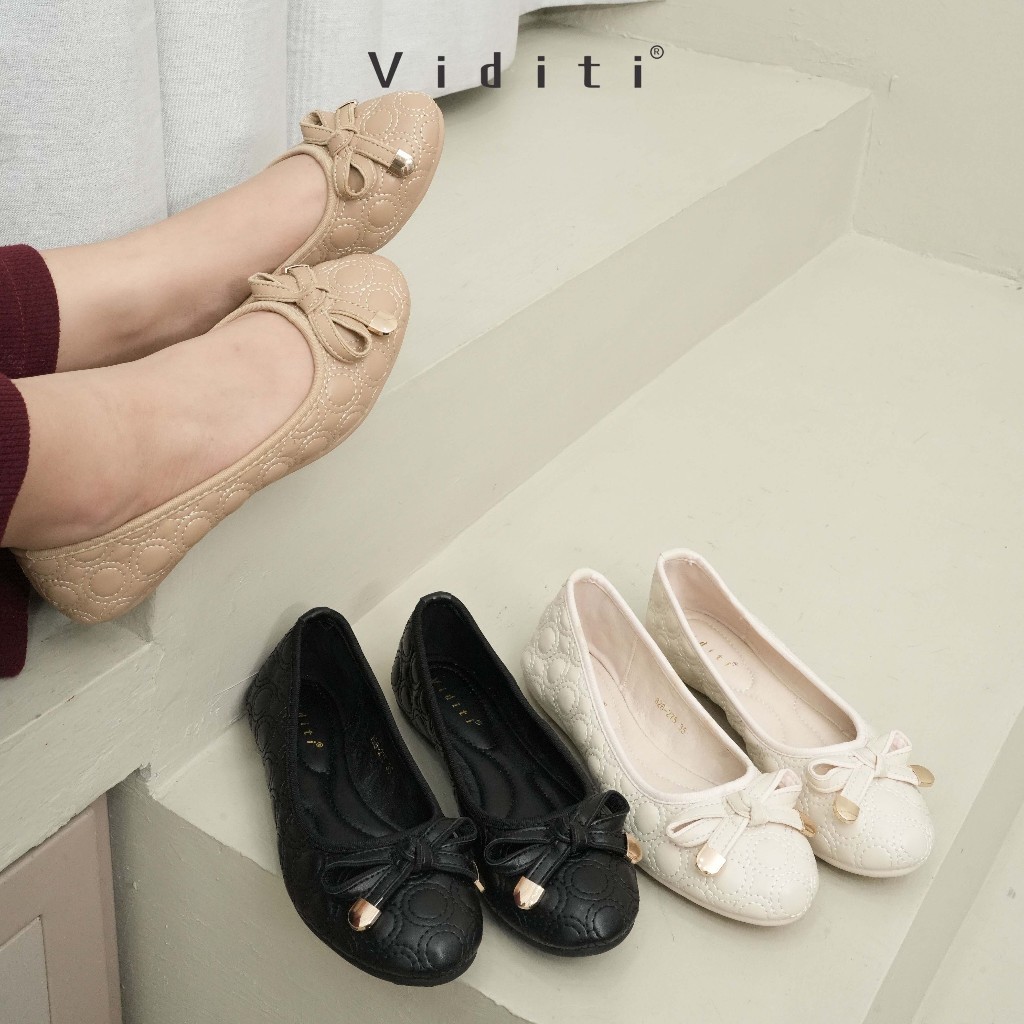 Viditi Stela Flat Shoes | Sepatu Import Wanita | Kerja | Kuliah | Kantor | Lepes
