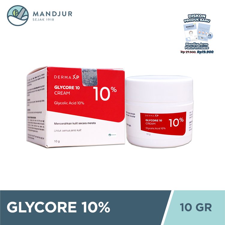 Glycore 10% Cream 10 g - Menyamarkan Kulit Gelap dan Flek Hitam