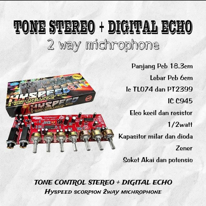 Tone Control Stereo + Digital Echo Hyspeed