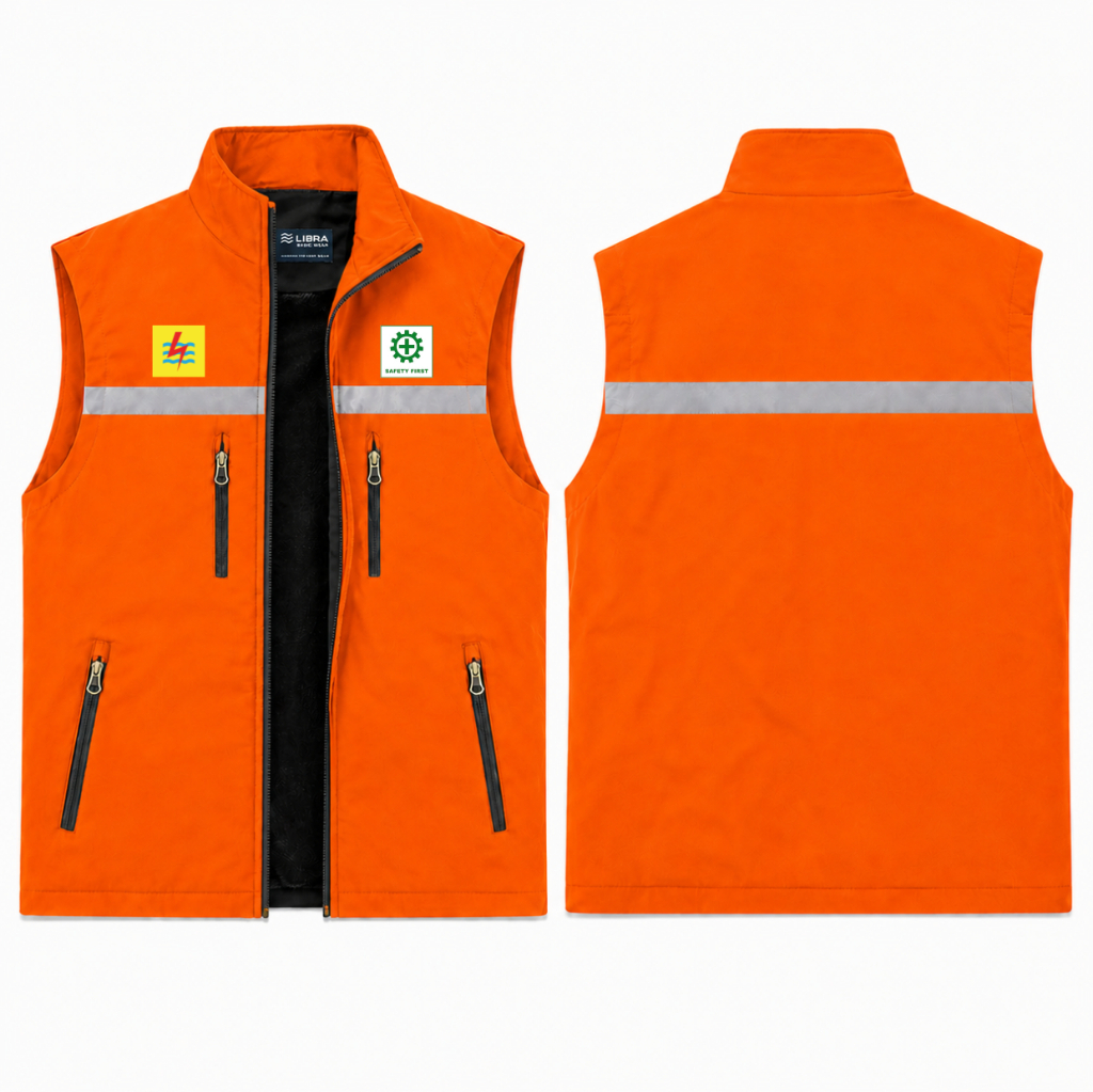 Bisa Custom  Rompi Vest Scotlight Safety PLN Proyek Lapangan / Rompi Proyek Safety / Rompi Safety Ta