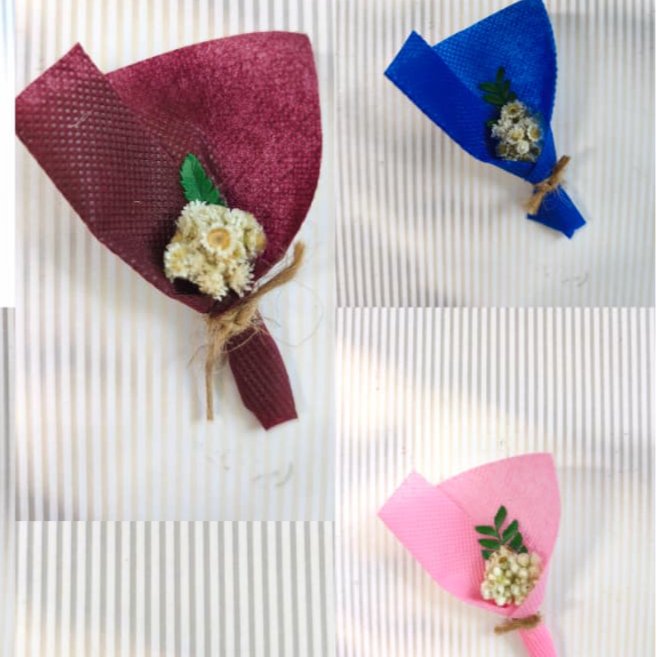 Buket Bunga Mini, Buket Bunga Kering, Buket Bunga Hiasan Kecil Souvenir, Buket Bunga Edelweis Kering