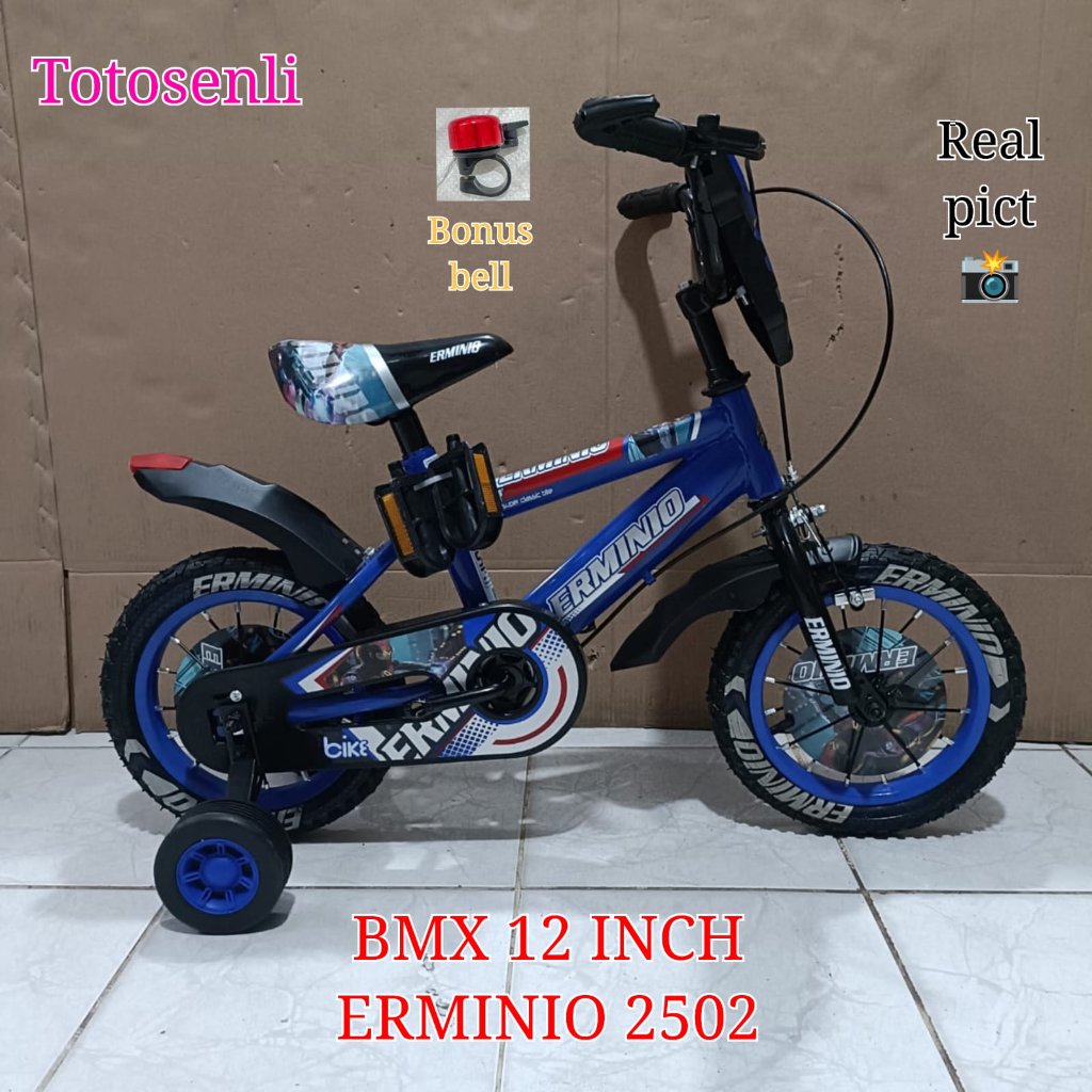sepeda anak bmx 12 inch erminio 2502 sepeda anak pompa