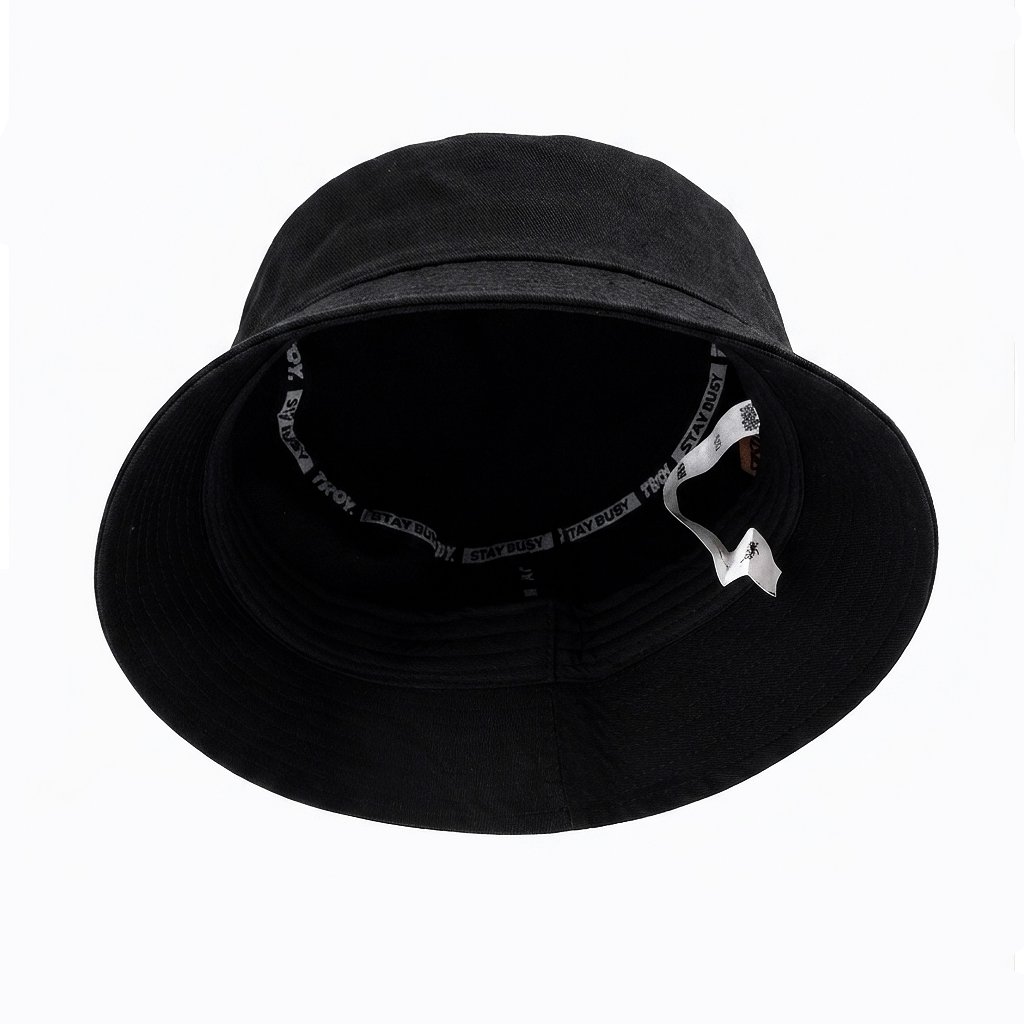 Troy Company Bucket Hat Black Playful Panda - Topi Bucket Hitam BHD 3706