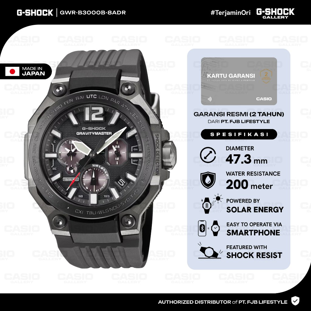 G-SHOCK  Jam Tangan Pria GWR-B3000B-8ADR Analog Digital