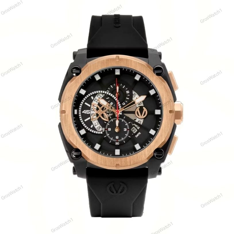 Jam Tangan Pria Christ Verra CV 12201G-38 BLK Original 100% Chronograph Silicone Strap Garansi Resmi