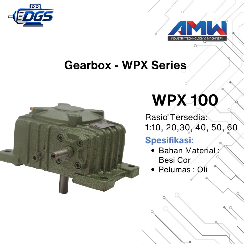 AMW WPX 100 Worm Gearbox Speed Reducer