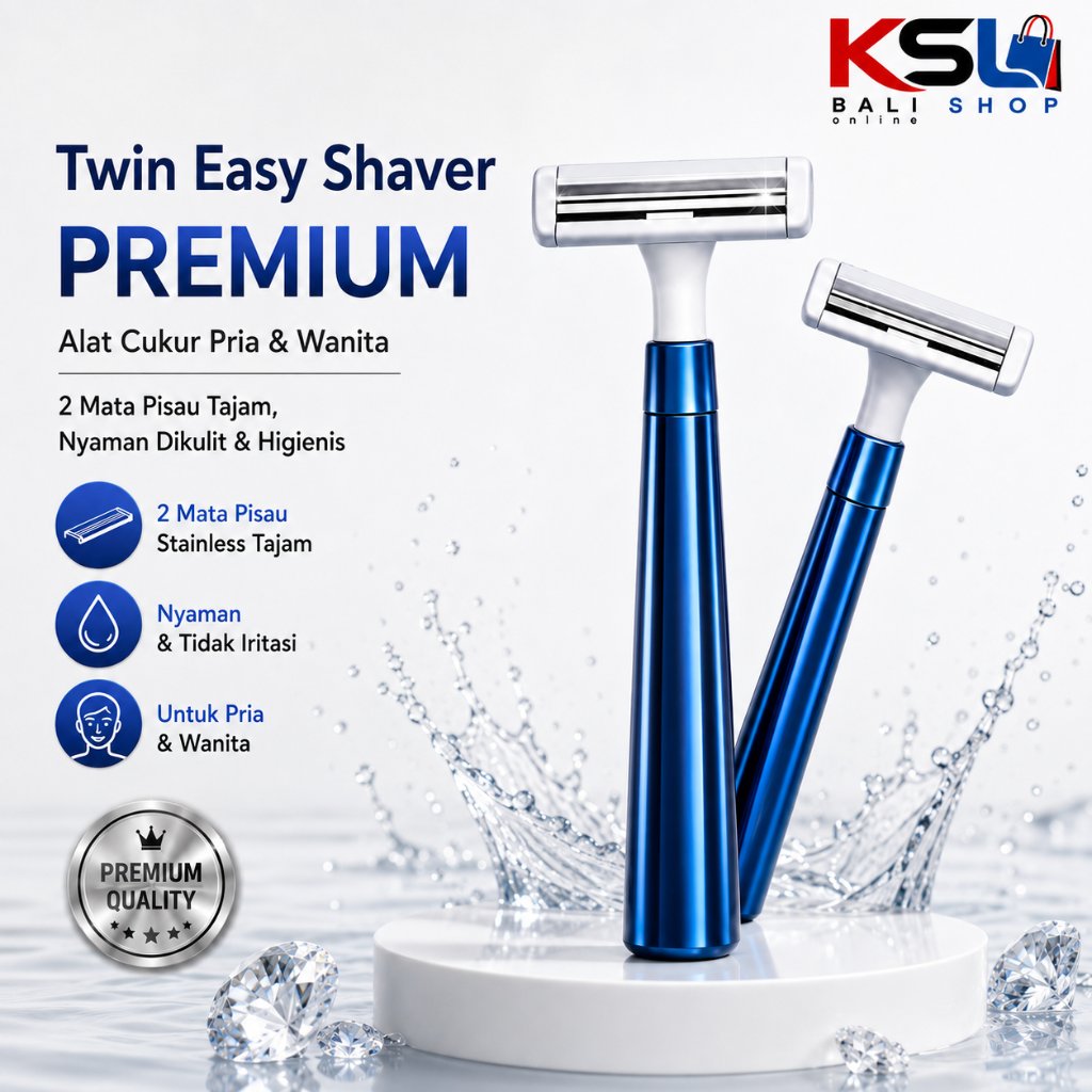 BIC Twin Easy Shaver Original 2 PCS – Pisau Cukur 2 Mata Pisau Pria & Wanita