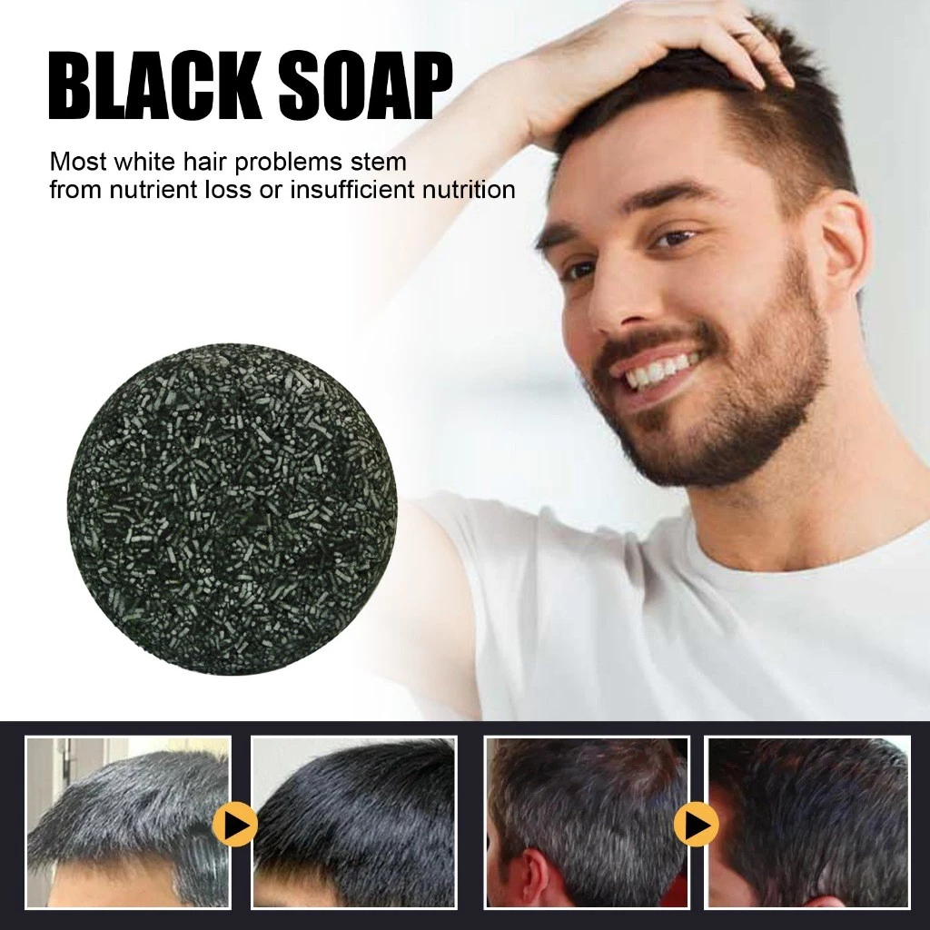 COD Rambut Hitam Sabun Penggelap Rambut Sabun Sampo Bar Penggelap Hair Darkening Shampoo Bar Soap bl