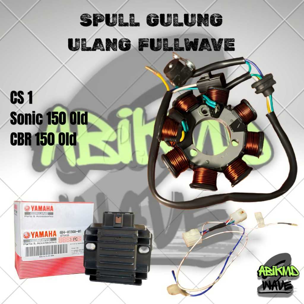 Spull Gulung Ulang Fullwave CS 1 Sonic 150 Old CBR 150 Old Untuk Motor Yamaha dan Honda Dengan Kipro