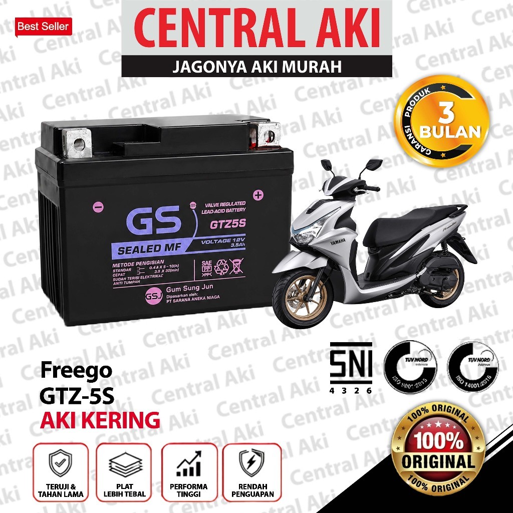 Aki Motor Freego GTZ5S Aki Kering