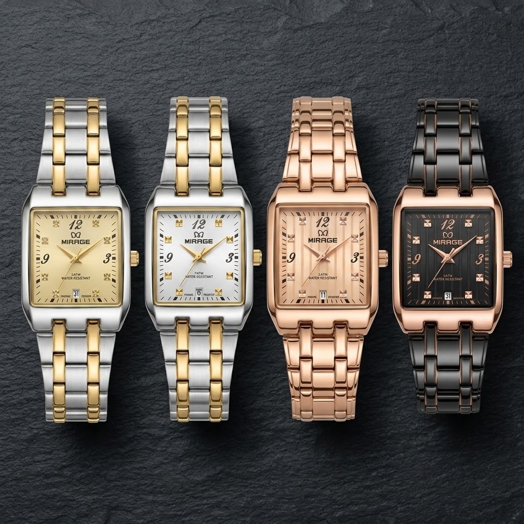 Jam Tangan Wanita Mirage 8910 Original rantai