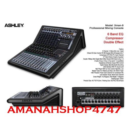 MIXER ASHLEY XMAN-8 MIXER ASHLEY XMAN8 MIXER ASHLEY XMAN 8 ORIGINAL NEW VERSION