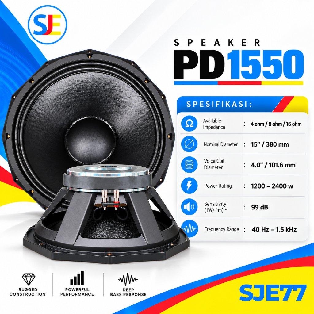 Speaker PD1550 / Speaker Komponen 15 inch PD 1550 Precission Devices