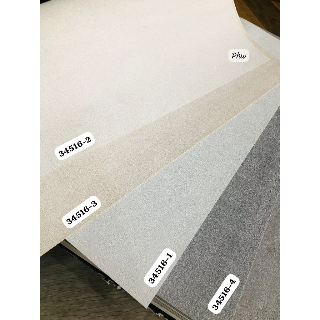 WALLPAPER DINDING MOTIF MATIE CEMENT ABU CREAM MINIMALIS
