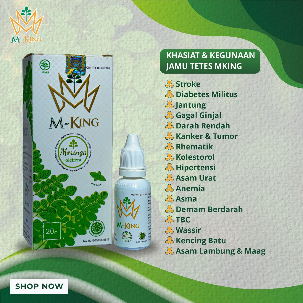 M KING HERBAL TETES 100%ORIGINAL BPOM HALAL-MORINGA KING ORI