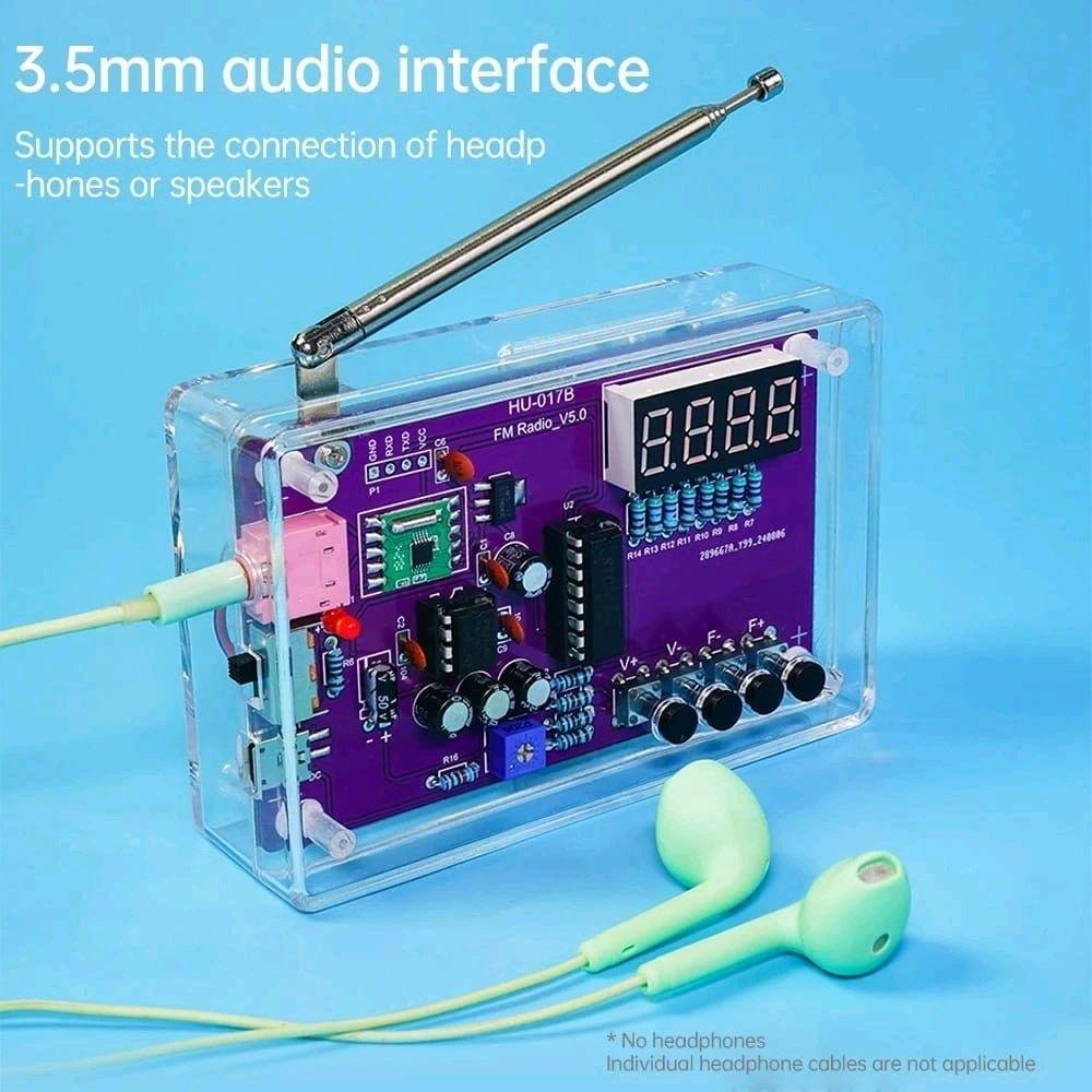 kit radio DIY radio FM DIY portable 87-108Mhz FM digital pembelajaran