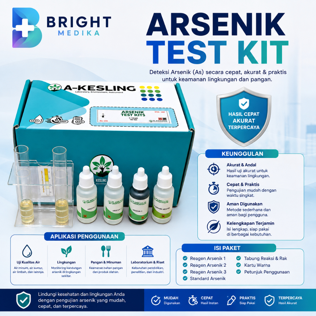 Arsenik Test Kit Reagen Deteksi Arsenik As untuk Air Lingkungan Pangan