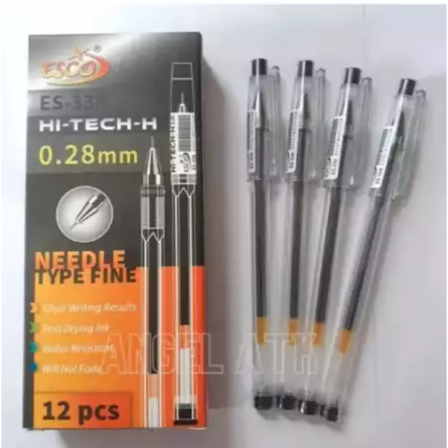 Pulpen Gel ESCO HI-TECH-H 0.28mm ES-338 (12pc)