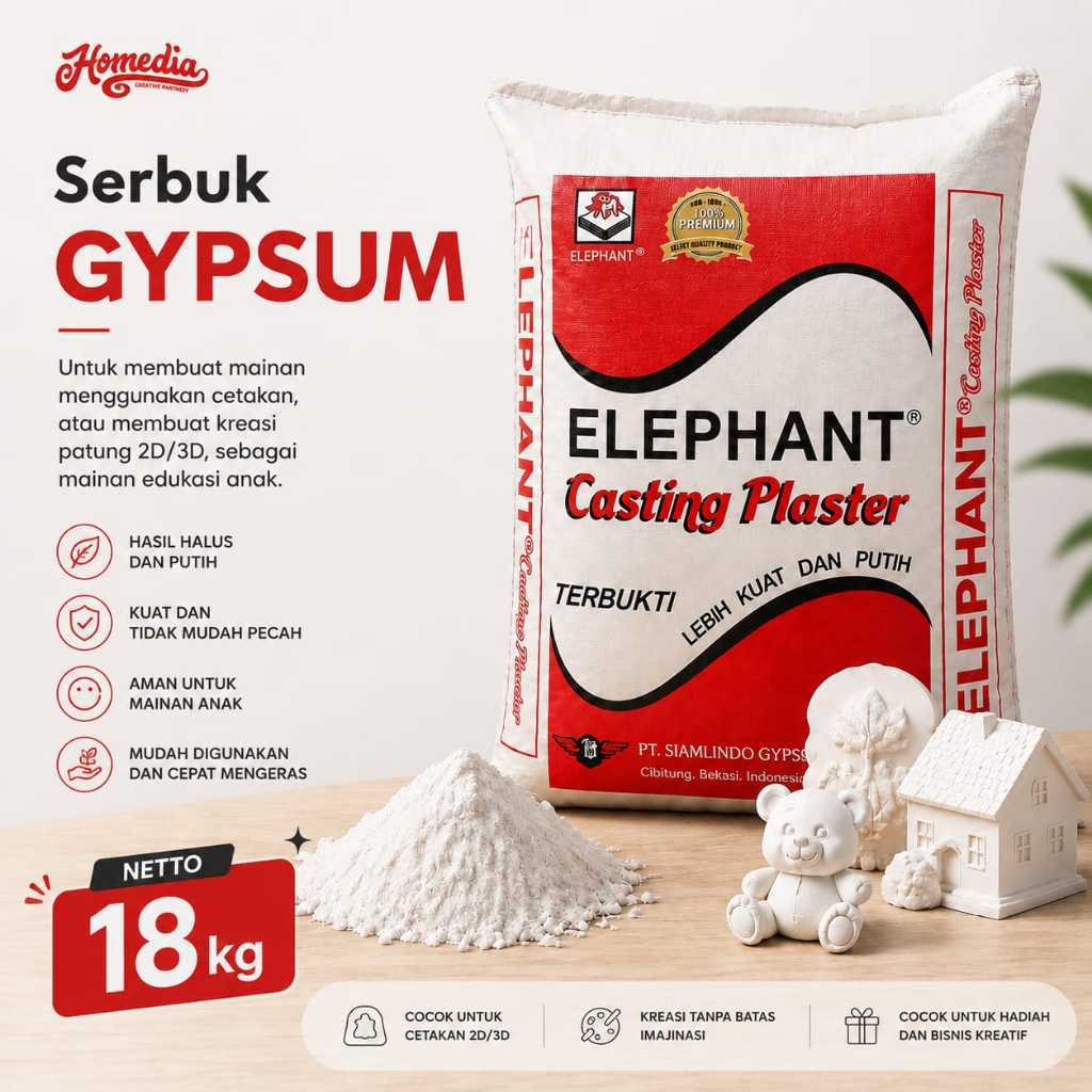 Bubuk GYPSUM "Elephant" 18kg