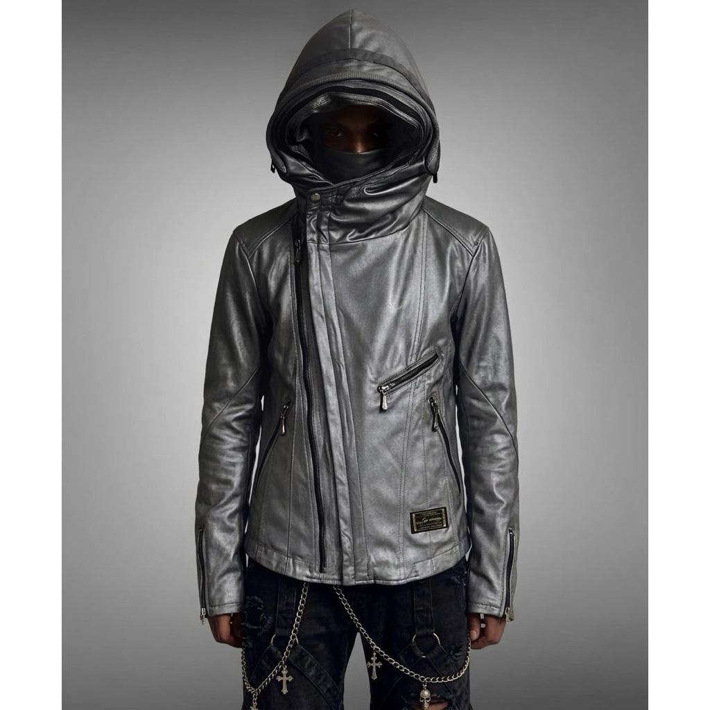 Jackrose x Luv Maison Dark Silver Asymmetric Bono Gimmick Jacket