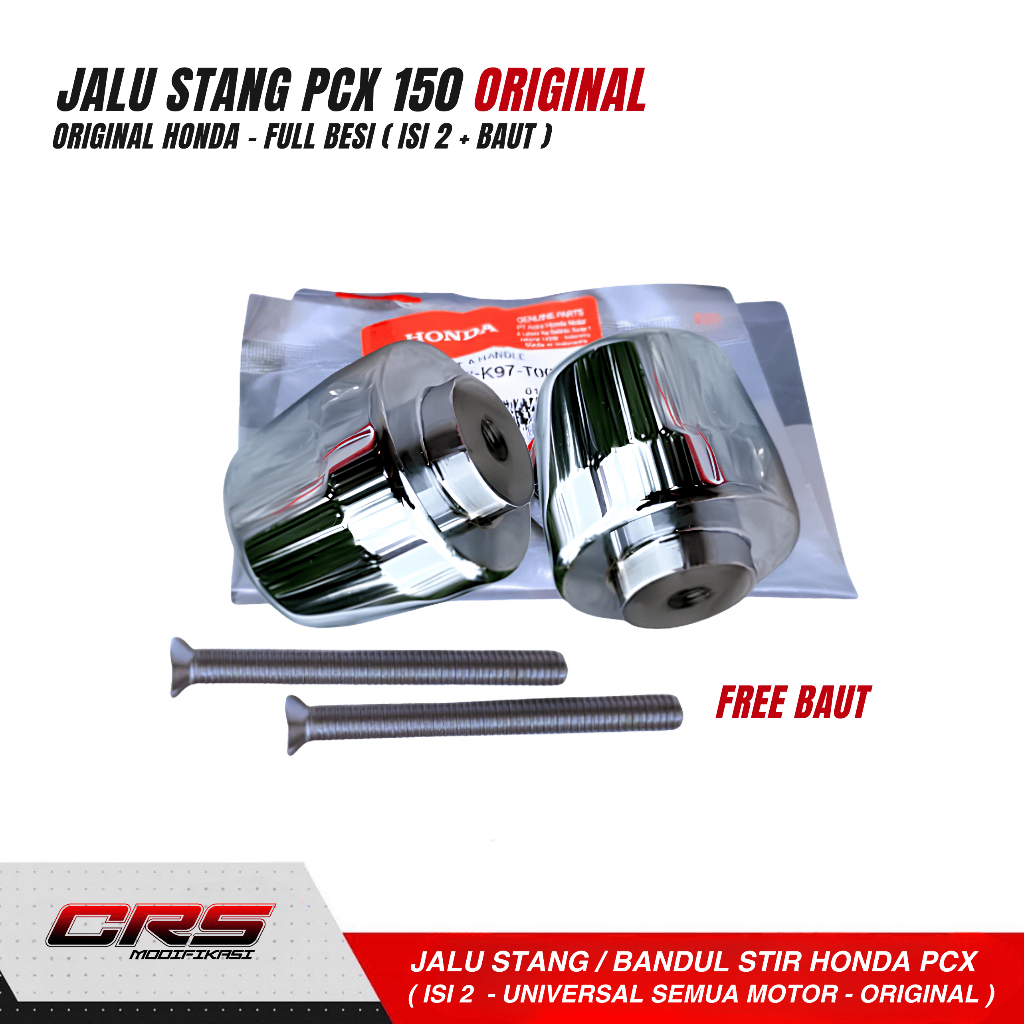 Jalu Bandul Stang PCX 150 Original 53102 K97 T00 Chrome Weight Jalu Pcx vario Universal Vario Beat
