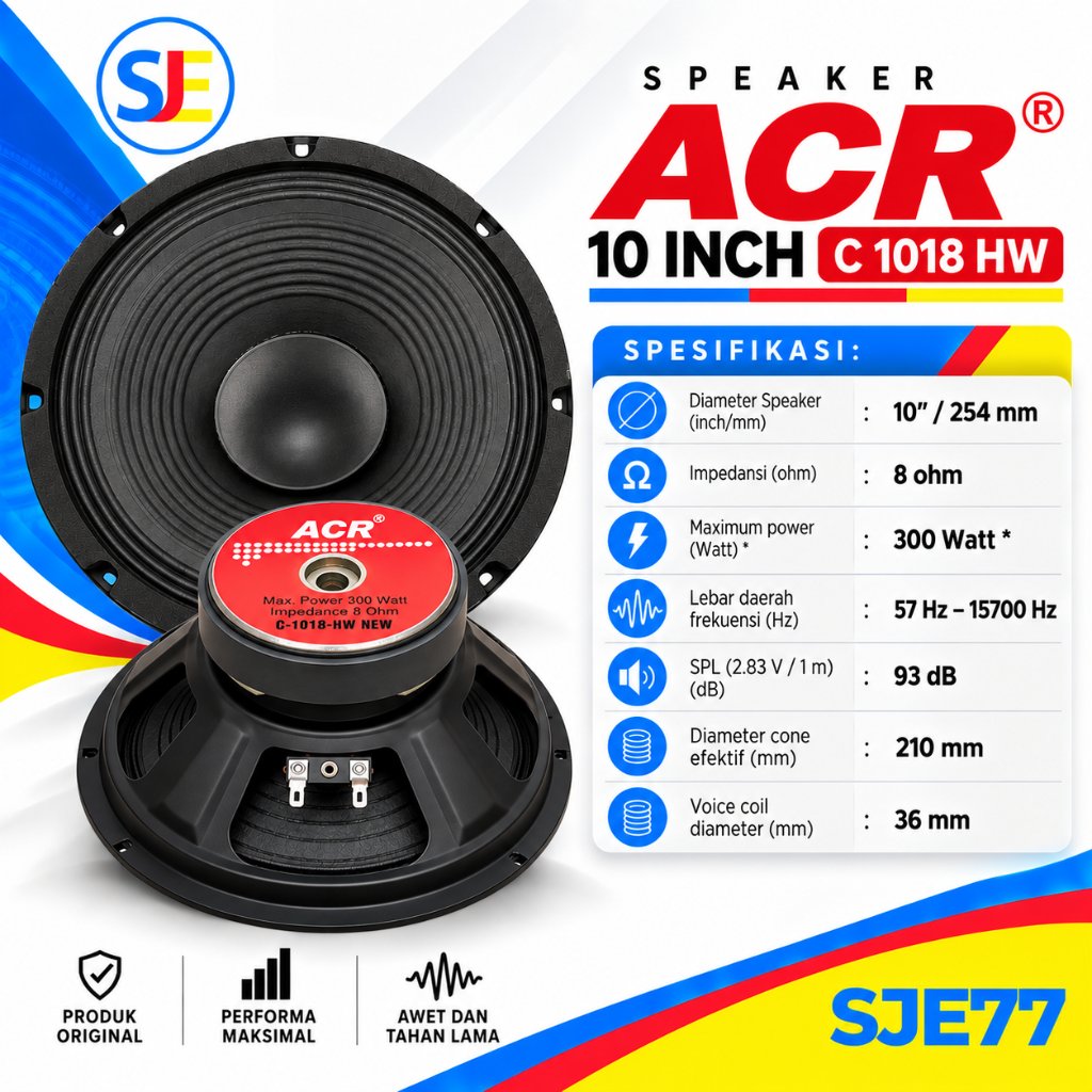 Speaker ACR 10 Inch C 1018 HW / Speaker ACR 10" 1018 HW / Speaker ACR 10" 1018 W