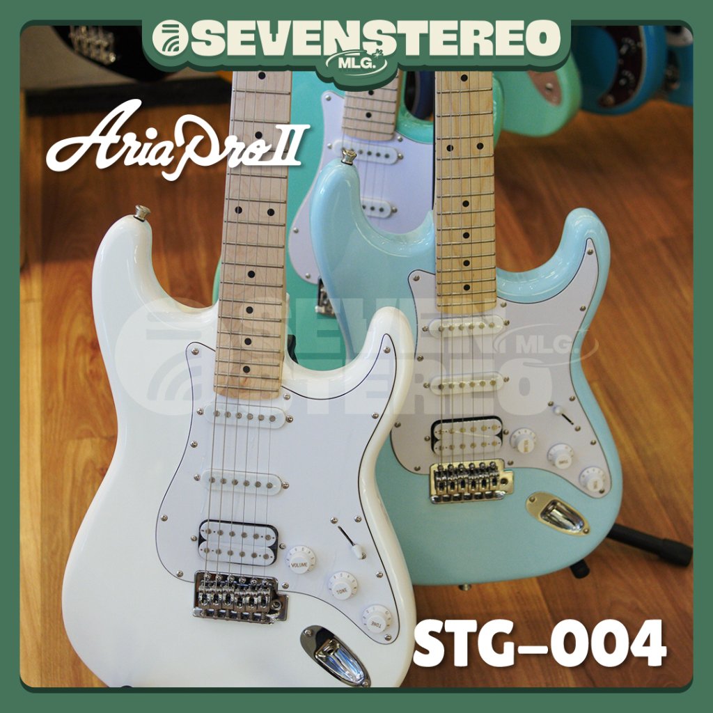 Aria Pro II STG-004 Electric Guitar – Basswood Body & Maple Neck, Gitar Elektrik Ringan dengan Kontr