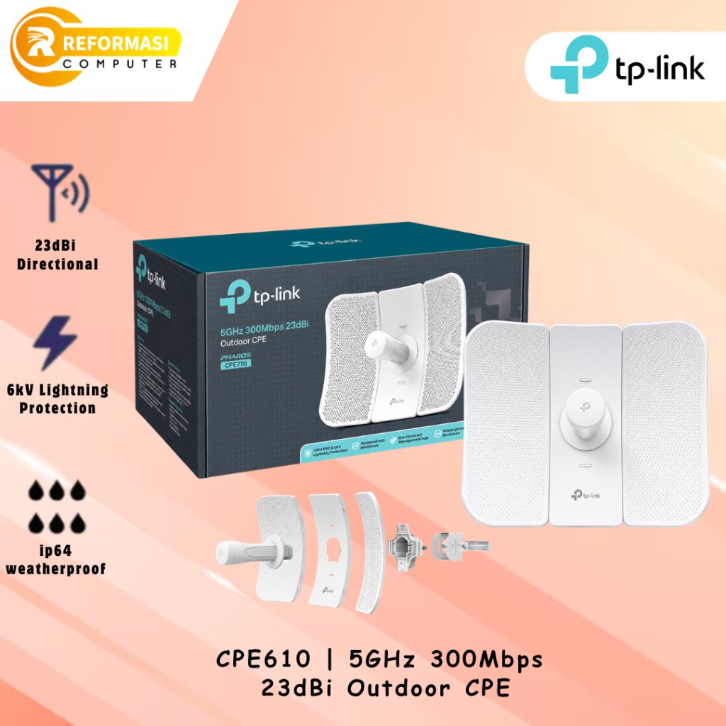 TP-LINK CPE 610 TP-Link 5GHz 300Mbps 23dBi Outdoor CPE CPE610