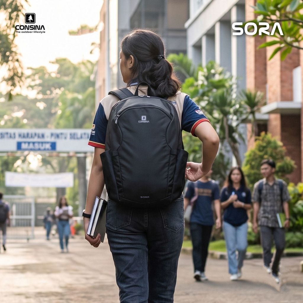Tas Ransel Consina Sora 15L – Backpack Sekolah, Kuliah, Kerja, & Urban Commuting