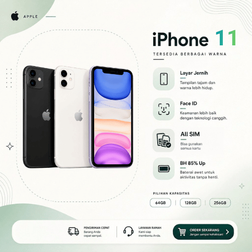 APPLE IPHONE 11 64GB/128GB WIFIONLY SECOND 128GB/64GB INTER SECOND ORIGINAL 100%