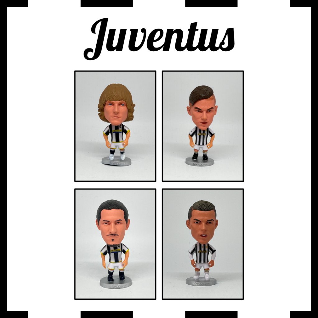SoccerWe Juventus Nedved C Ronaldo Camoranesi Dybala Mini Figure 6,5cm Original