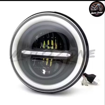 Daymaker Headlamp 7 Inch LED Ring Bulat Strip Lampu Depan Motor Custom Mobil Jeep