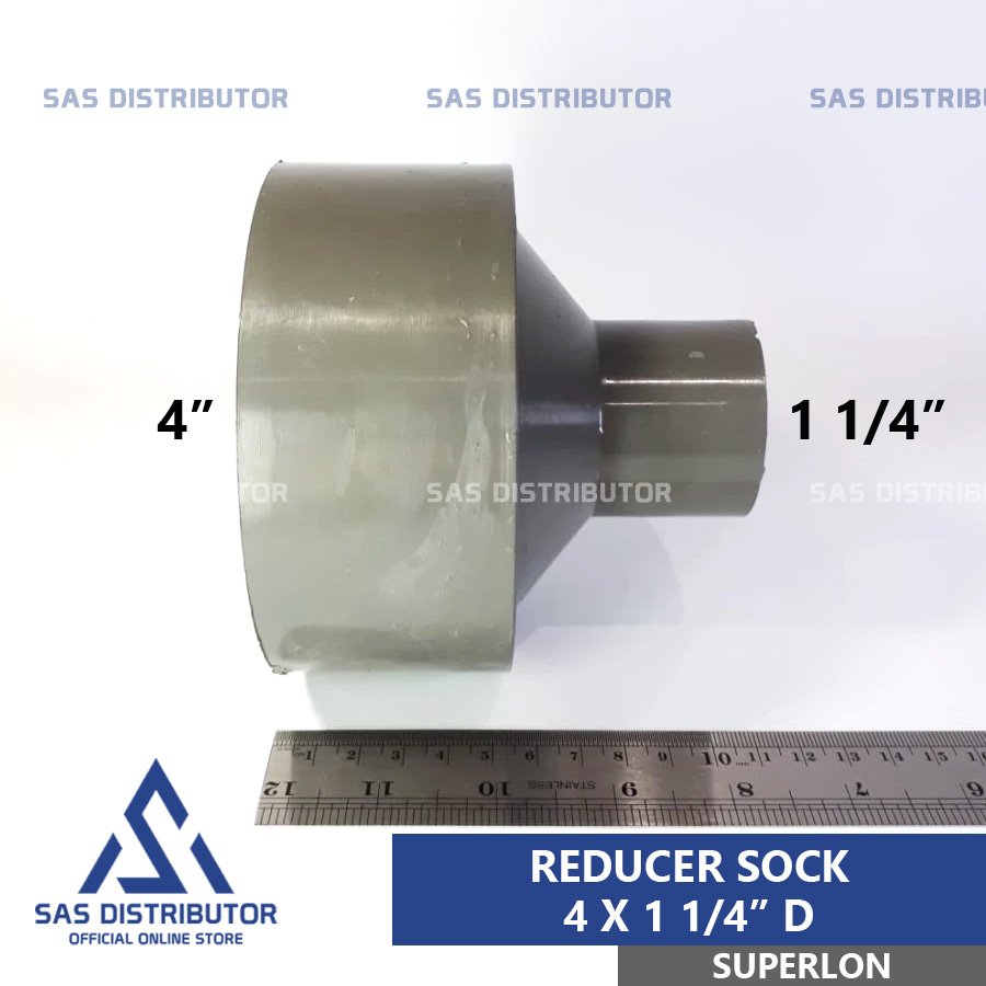 Vlok Sok 4 x 1 1/4" inch PVC Superlon / Reducer Sock 4 x 1 1/4" inch D / Turunan / Verlop 4 x 1,25 D
