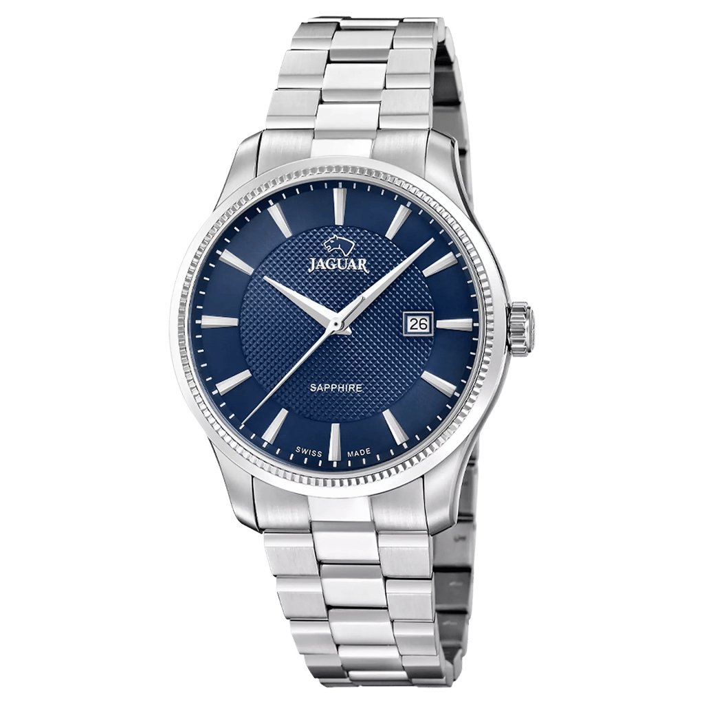 Galery Jam Tangan Jaguar J1041/3 Silver Sapphire Crystal Stainless Steel Strap