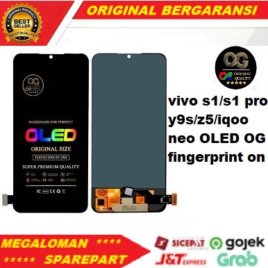 og super oled lcd ts vivo s1 s1 pro original bisa fingerprint original super quality