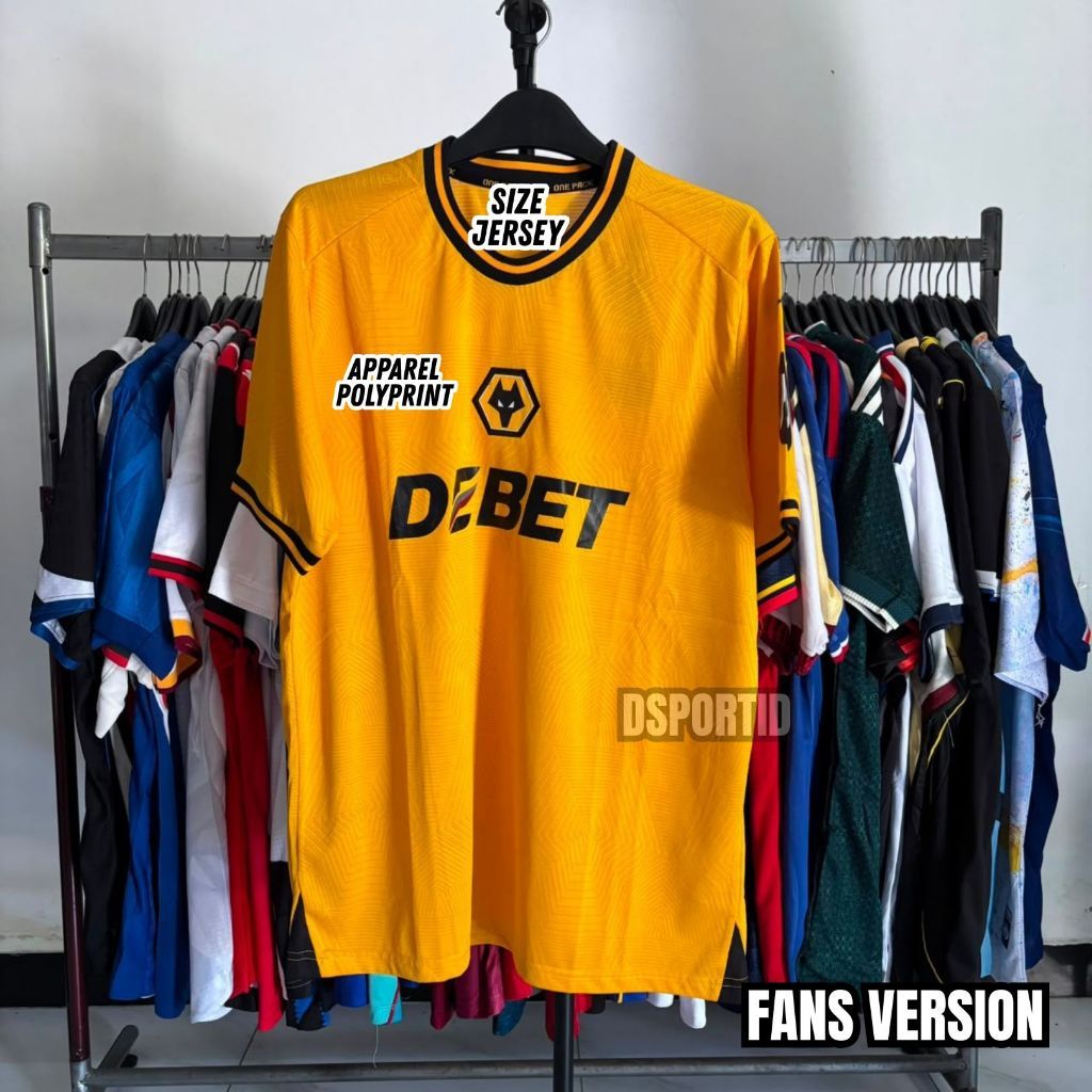 Fans Version Jersey Wolverhampton Home 2024 2025 Baju Bola Wolves Dsport