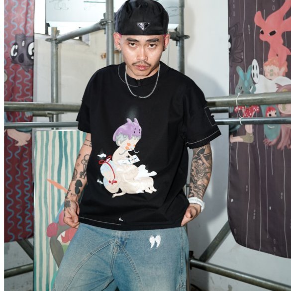 Kuroi T-Shirt Black | LILXSMWGW COLLAB