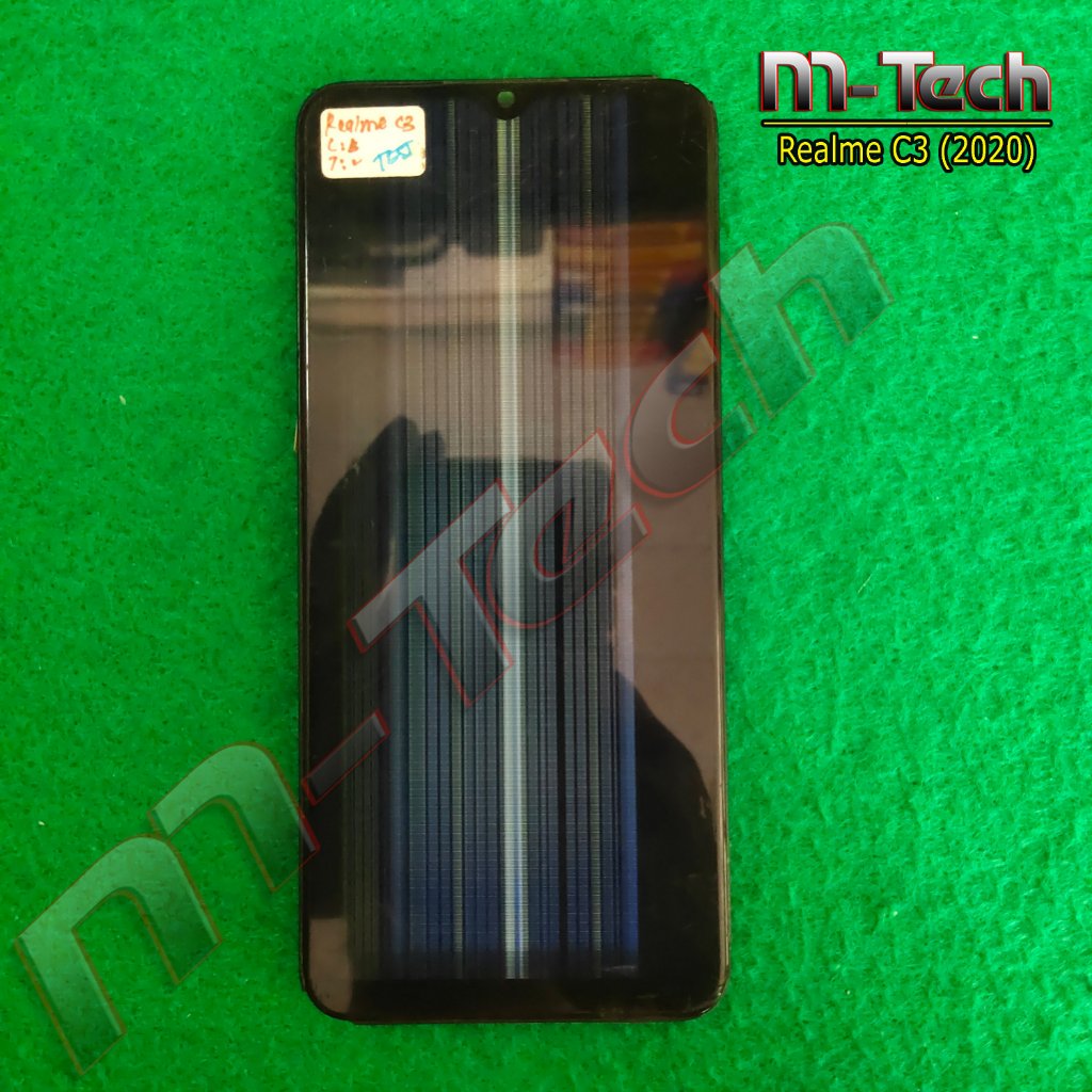[5522] LCD plus Frame Realme C3 Minus Original Copotan