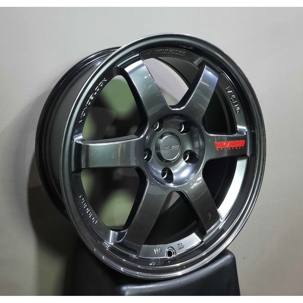 VELG TE37 RING 18X8.5 PCD 5X114 HYPER BLACK