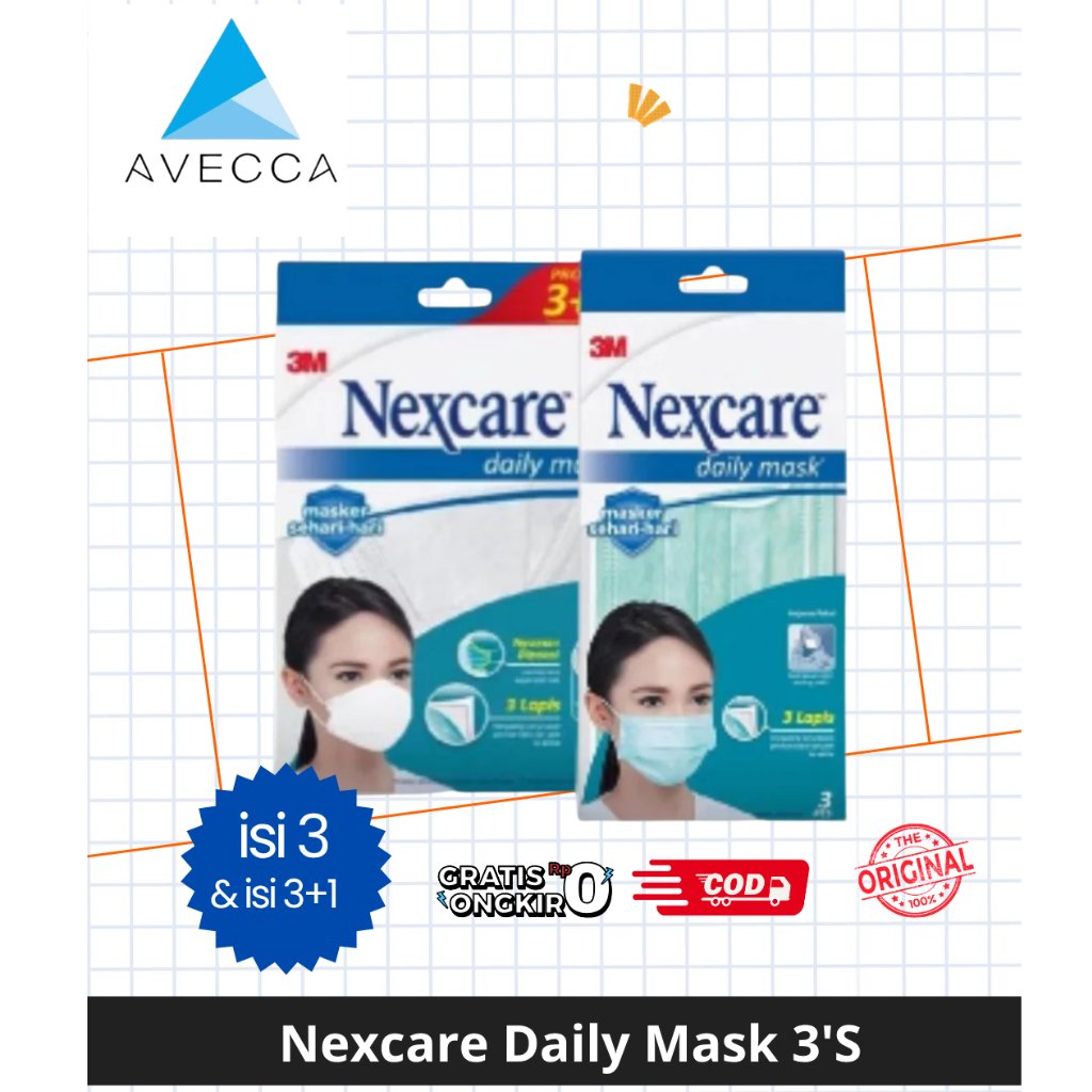 Nexcare Daily Mask 3'S / Masker Medis
