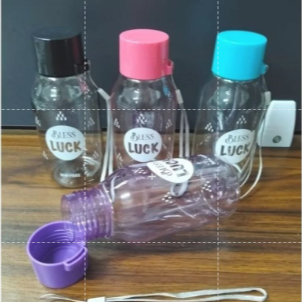 BOTOL MINUM  PLASTIK 350ML/BOTOL MINUM UNIK BLESS LUCK