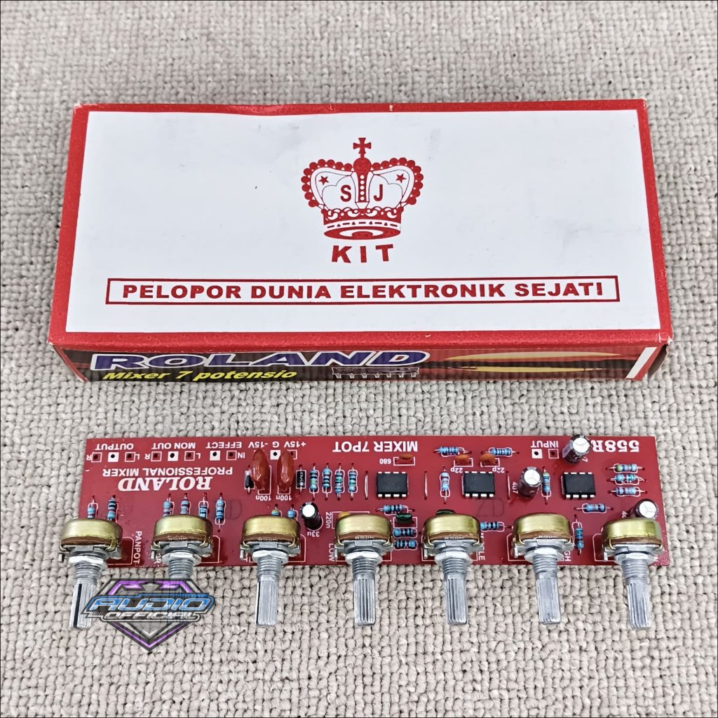 Kit Mixer Mikser ROLAND 7 Potensio Penguat Mic