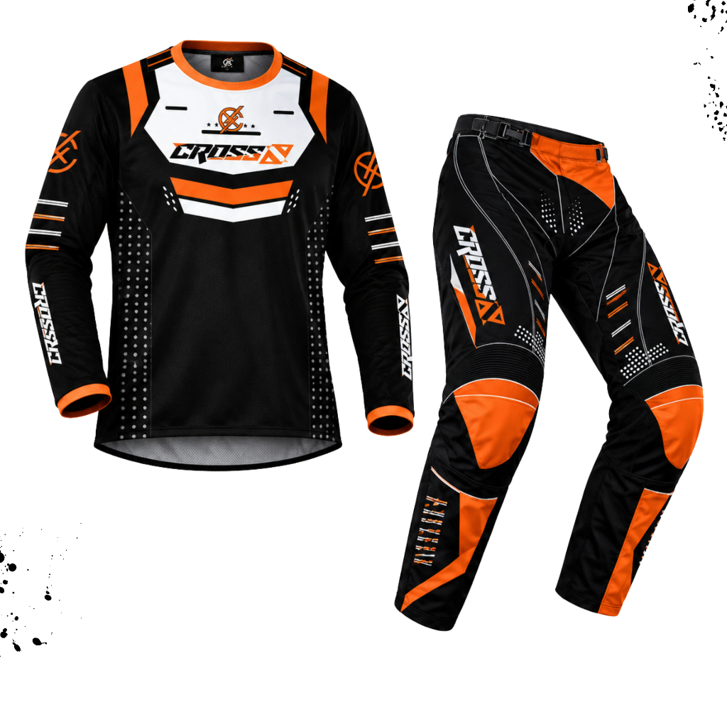 Jersey jerset Baju celana motor trail cross motorcross motocross trabas adventure NAVY BIRU GOLD bik