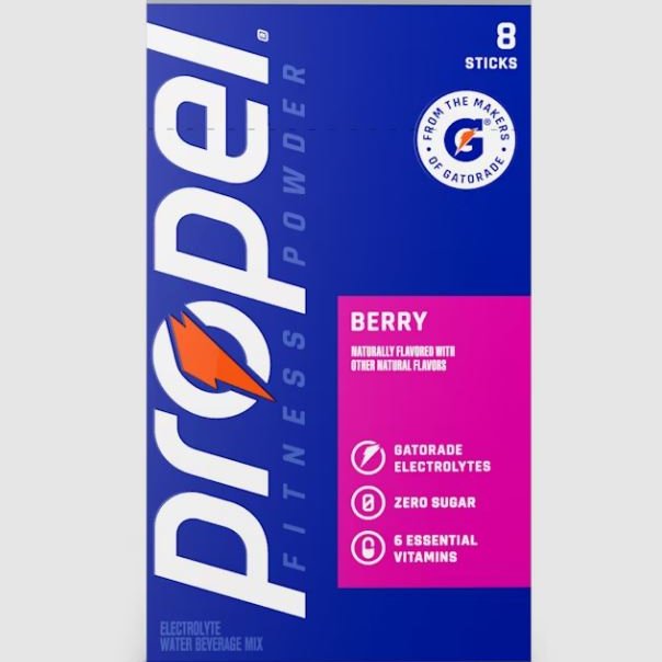 Gatorade Propel Berry Zero Sugar 8 Sticks Electrolyte Powder Drink Mix Electrolyte Powder Drink