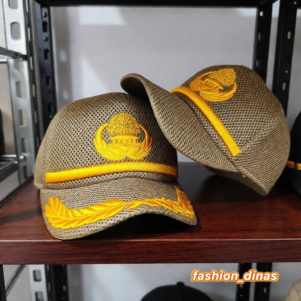 TOPI KORPRI KHAKI TOPI ASN TOPI PNS golongan 3 & 4 PRODUK TEBAL BERKUALITAS